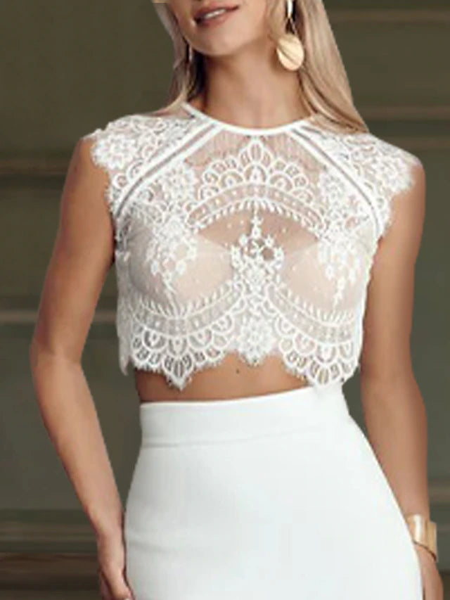 Beach Boho Wedding Dresses Mermaid Illusion Neck Cap Sleeve Sweep / Brush Train Chiffon Bridal Suits Bridal Gowns With Appliques