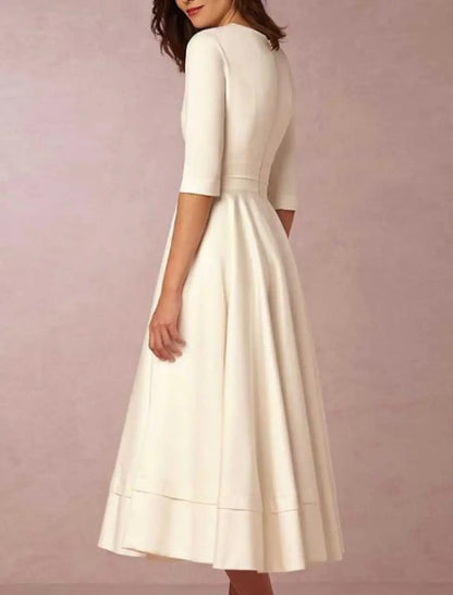 Beach Wedding Beach Simple Wedding Dresses A-Line V Neck Sleeveless Court Train Satin Bridal Gowns With Pleats Ruched dress